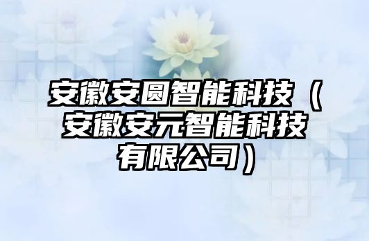 安徽安圓智能科技（安徽安元智能科技有限公司）