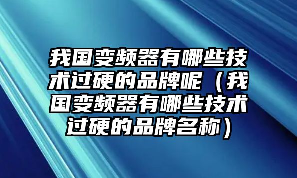 我國變頻器有哪些技術(shù)過硬的品牌呢（我國變頻器有哪些技術(shù)過硬的品牌名稱）