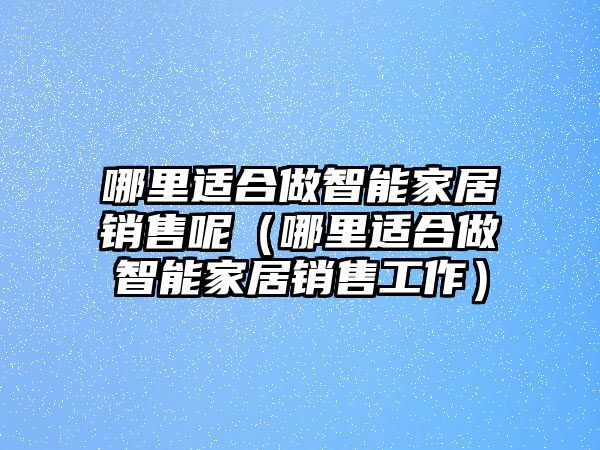 哪里適合做智能家居銷售呢（哪里適合做智能家居銷售工作）