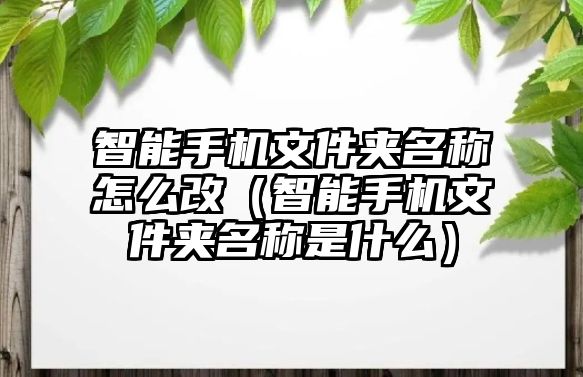 智能手機(jī)文件夾名稱怎么改（智能手機(jī)文件夾名稱是什么）