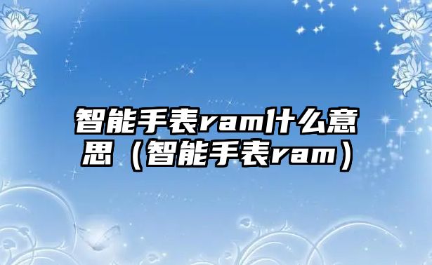 智能手表ram什么意思（智能手表ram）