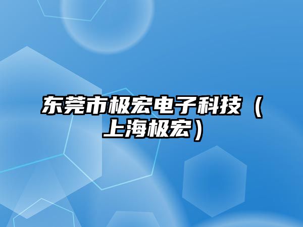 東莞市極宏電子科技（上海極宏）