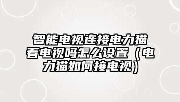 智能電視連接電力貓看電視嗎怎么設(shè)置（電力貓如何接電視）