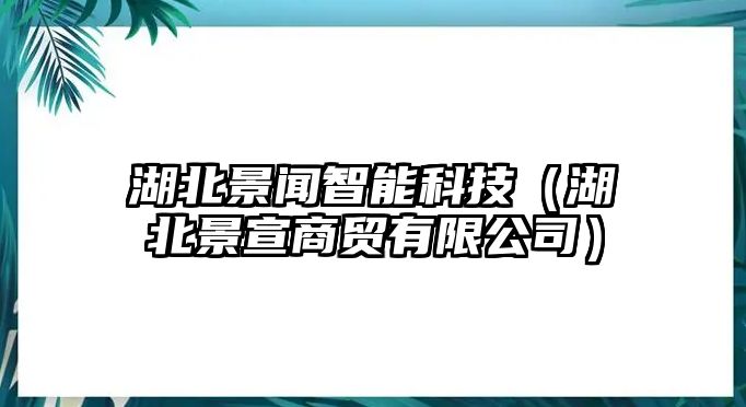 湖北景聞智能科技（湖北景宣商貿(mào)有限公司）