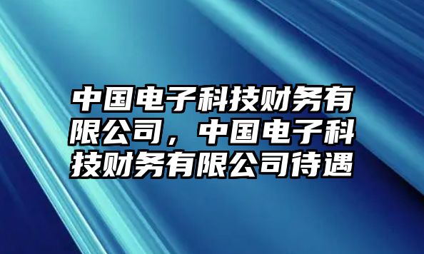 中國電子科技財務(wù)有限公司，中國電子科技財務(wù)有限公司待遇