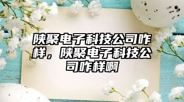 陜聚電子科技公司咋樣，陜聚電子科技公司咋樣啊