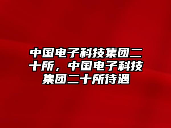 中國電子科技集團二十所，中國電子科技集團二十所待遇