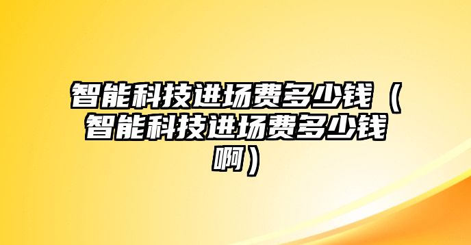 智能科技進場費多少錢（智能科技進場費多少錢?。? class=