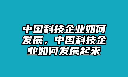 中國科技企業(yè)如何發(fā)展，中國科技企業(yè)如何發(fā)展起來