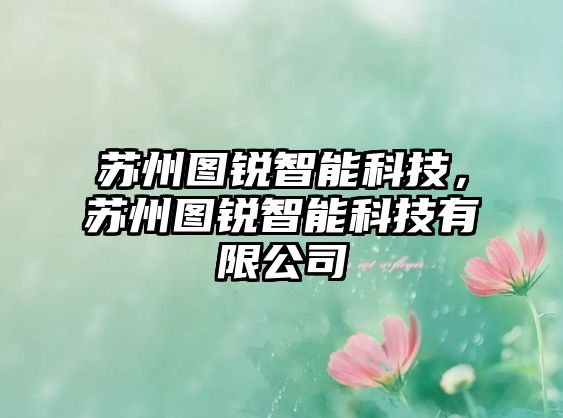 蘇州圖銳智能科技，蘇州圖銳智能科技有限公司