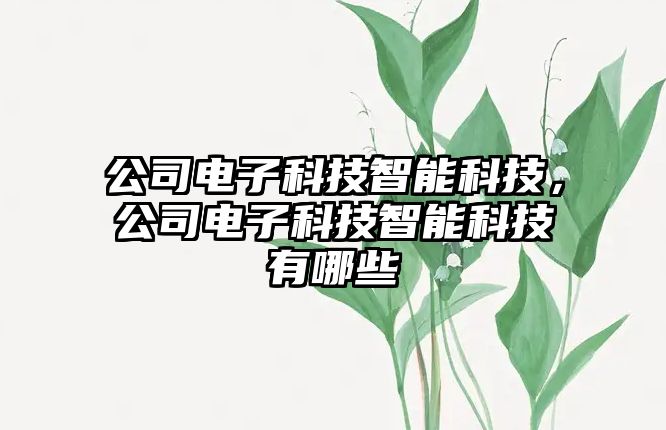 公司電子科技智能科技，公司電子科技智能科技有哪些