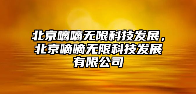 北京嘀嘀無限科技發(fā)展，北京嘀嘀無限科技發(fā)展有限公司