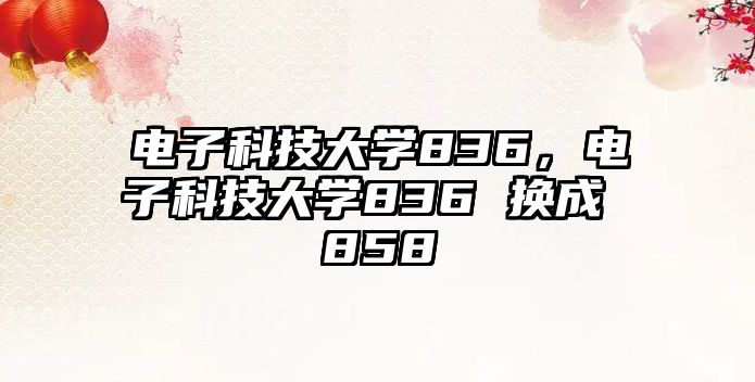 電子科技大學(xué)836，電子科技大學(xué)836 換成 858