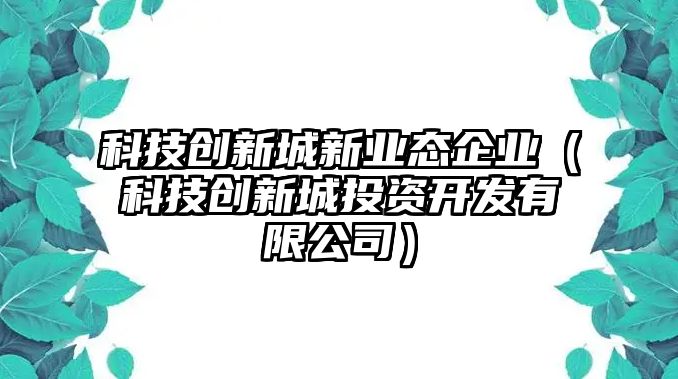 科技創(chuàng)新城新業(yè)態(tài)企業(yè)（科技創(chuàng)新城投資開發(fā)有限公司）