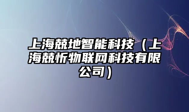 上海兢地智能科技（上海兢忻物聯(lián)網(wǎng)科技有限公司）