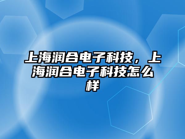 上海潤合電子科技，上海潤合電子科技怎么樣