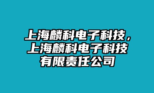 上海麟科電子科技，上海麟科電子科技有限責(zé)任公司