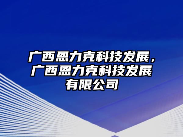 廣西恩力克科技發(fā)展，廣西恩力克科技發(fā)展有限公司