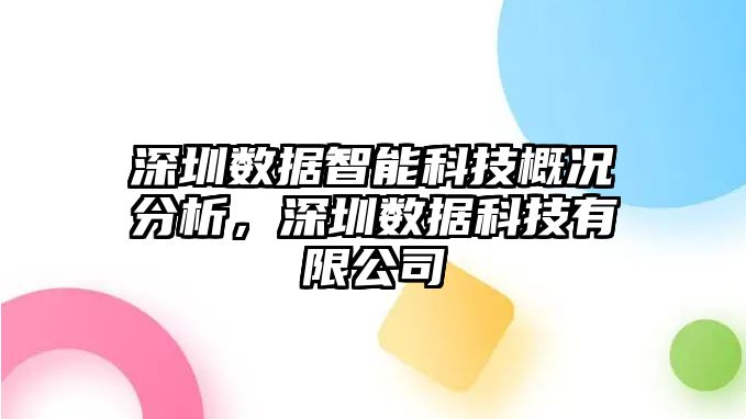 深圳數(shù)據(jù)智能科技概況分析，深圳數(shù)據(jù)科技有限公司