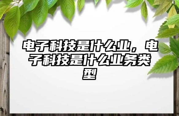 電子科技是什么業(yè)，電子科技是什么業(yè)務(wù)類型