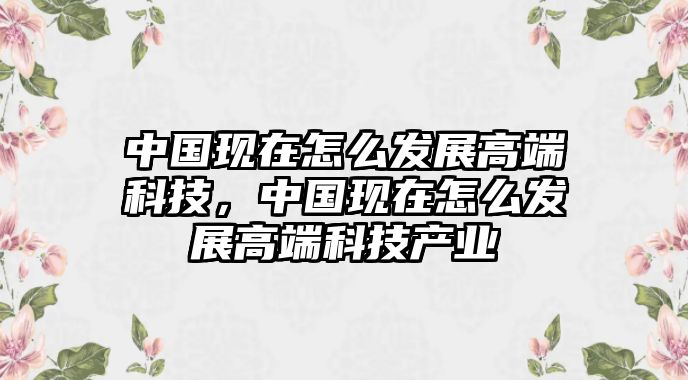 中國現(xiàn)在怎么發(fā)展高端科技，中國現(xiàn)在怎么發(fā)展高端科技產(chǎn)業(yè)