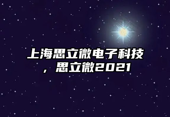 上海思立微電子科技，思立微2021