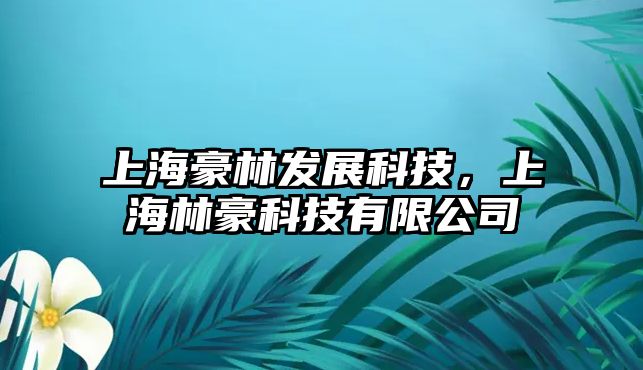 上海豪林發(fā)展科技，上海林豪科技有限公司