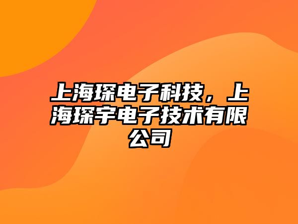 上海琛電子科技，上海琛宇電子技術有限公司