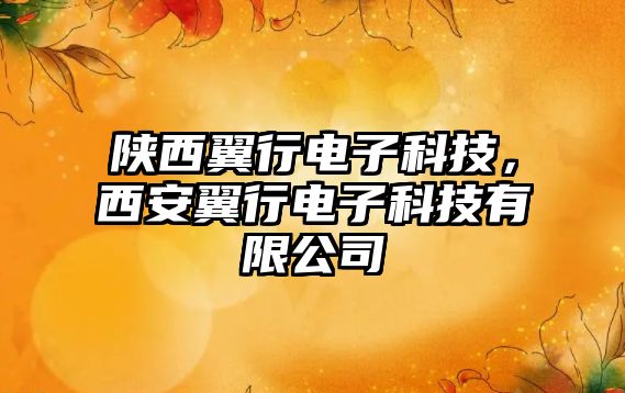 陜西翼行電子科技，西安翼行電子科技有限公司