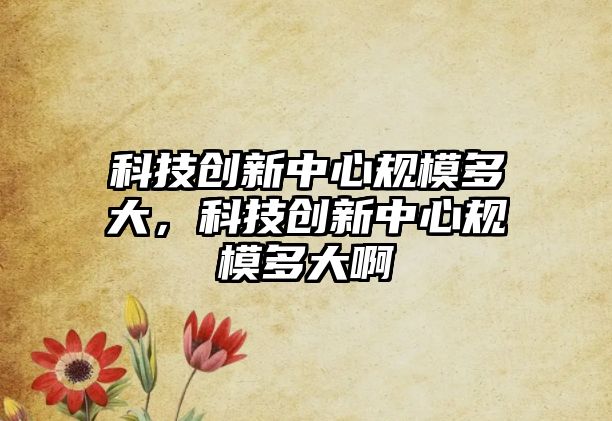 科技創(chuàng)新中心規(guī)模多大，科技創(chuàng)新中心規(guī)模多大啊