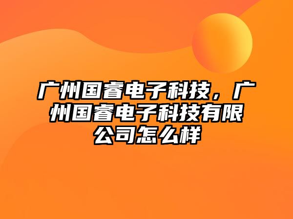 廣州國睿電子科技，廣州國睿電子科技有限公司怎么樣