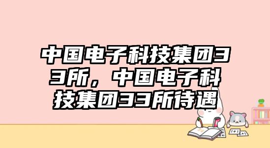 中國電子科技集團(tuán)33所，中國電子科技集團(tuán)33所待遇