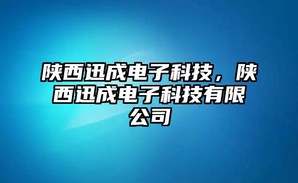 陜西迅成電子科技，陜西迅成電子科技有限公司