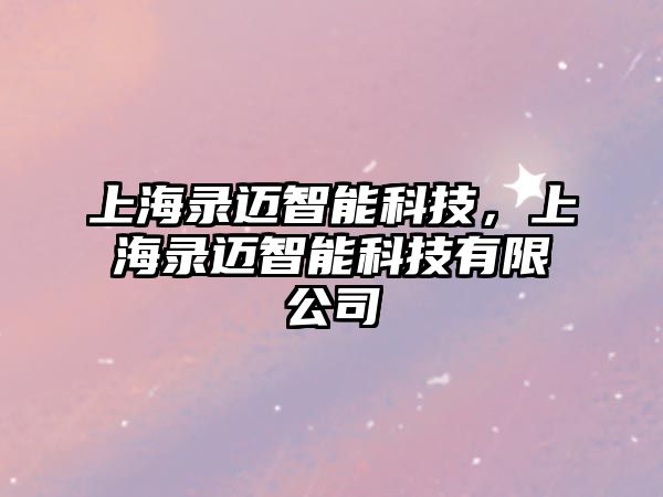 上海錄邁智能科技，上海錄邁智能科技有限公司