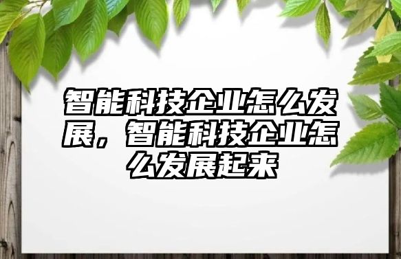 智能科技企業(yè)怎么發(fā)展，智能科技企業(yè)怎么發(fā)展起來