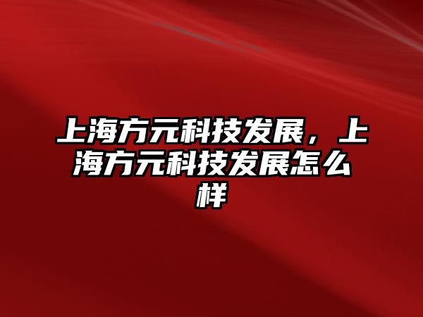 上海方元科技發(fā)展，上海方元科技發(fā)展怎么樣