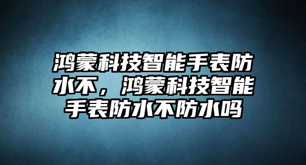 鴻蒙科技智能手表防水不，鴻蒙科技智能手表防水不防水嗎