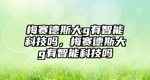 梅賽德斯大g有智能科技嗎，梅賽德斯大g有智能科技嗎