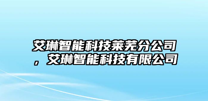 艾琳智能科技萊蕪分公司，艾琳智能科技有限公司