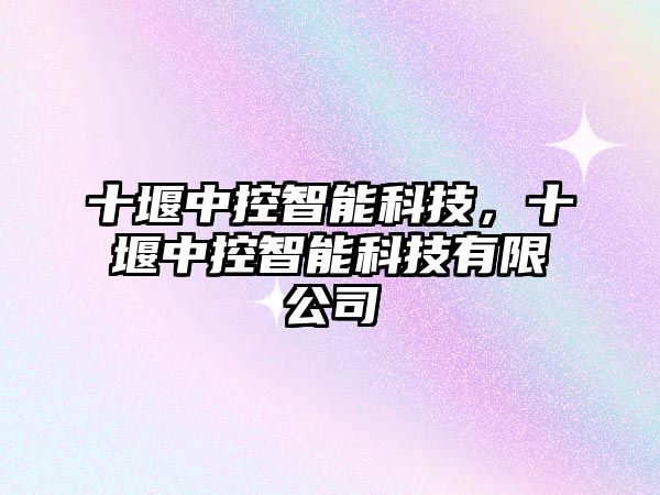 十堰中控智能科技，十堰中控智能科技有限公司