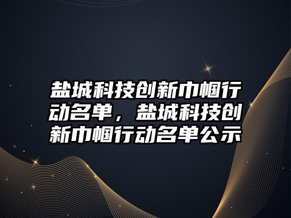 鹽城科技創(chuàng)新巾幗行動名單，鹽城科技創(chuàng)新巾幗行動名單公示