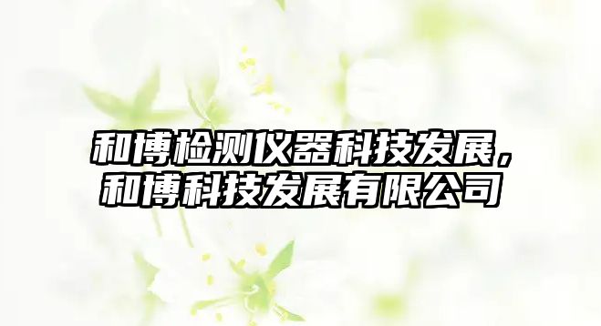 和博檢測儀器科技發(fā)展，和博科技發(fā)展有限公司