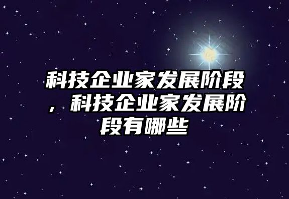 科技企業(yè)家發(fā)展階段，科技企業(yè)家發(fā)展階段有哪些