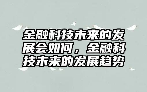 金融科技未來的發(fā)展會如何，金融科技未來的發(fā)展趨勢