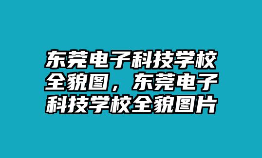 東莞電子科技學(xué)校全貌圖，東莞電子科技學(xué)校全貌圖片