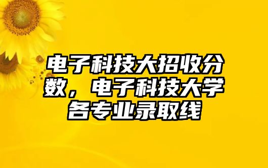 電子科技大招收分?jǐn)?shù)，電子科技大學(xué)各專(zhuān)業(yè)錄取線