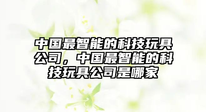 中國最智能的科技玩具公司，中國最智能的科技玩具公司是哪家