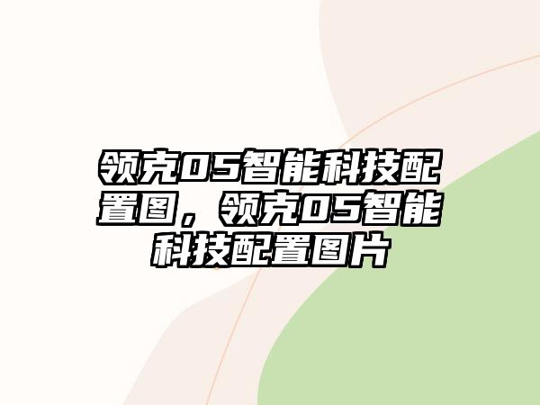 領(lǐng)克05智能科技配置圖，領(lǐng)克05智能科技配置圖片