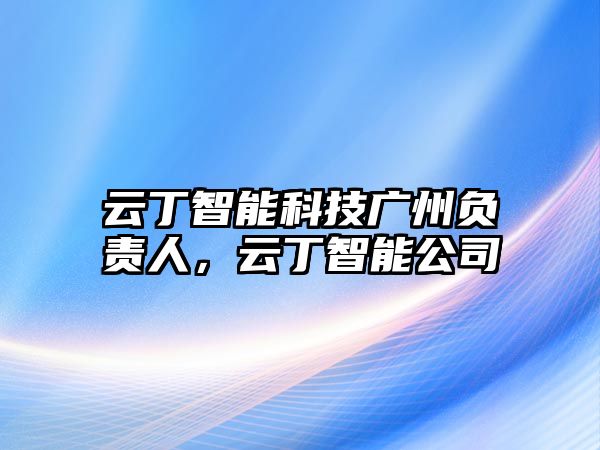 云丁智能科技廣州負(fù)責(zé)人，云丁智能公司