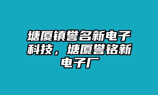 塘廈鎮(zhèn)譽(yù)名新電子科技，塘廈譽(yù)銘新電子廠